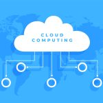 Home futuristic global cloud computing tech background for cyber info