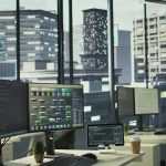 Home empty it department office used for building machine learning software